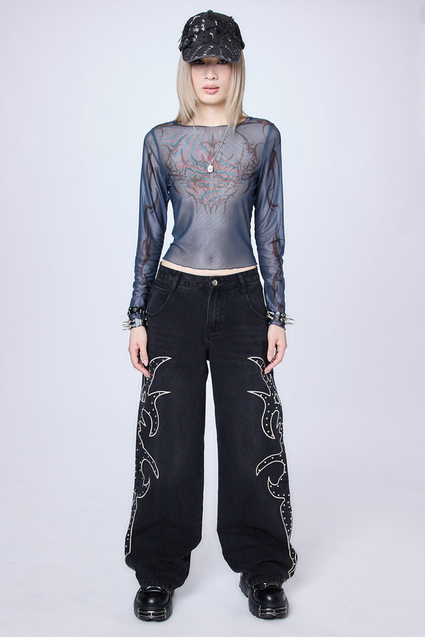 Omen Mesh Top - Grey