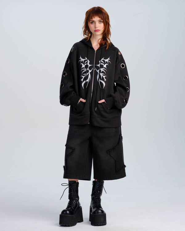 Fallen Eyelet Hoodie