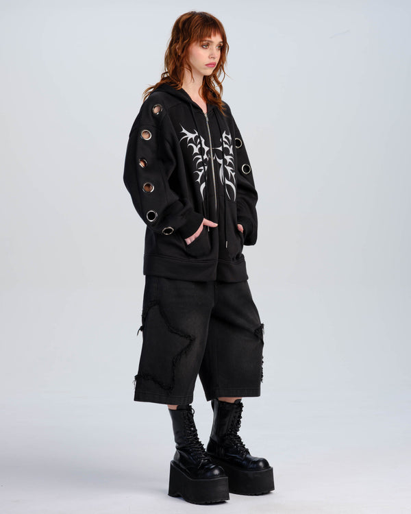 Fallen Eyelet Hoodie