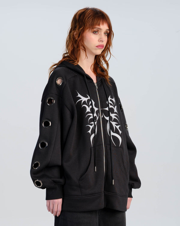 Fallen Eyelet Hoodie