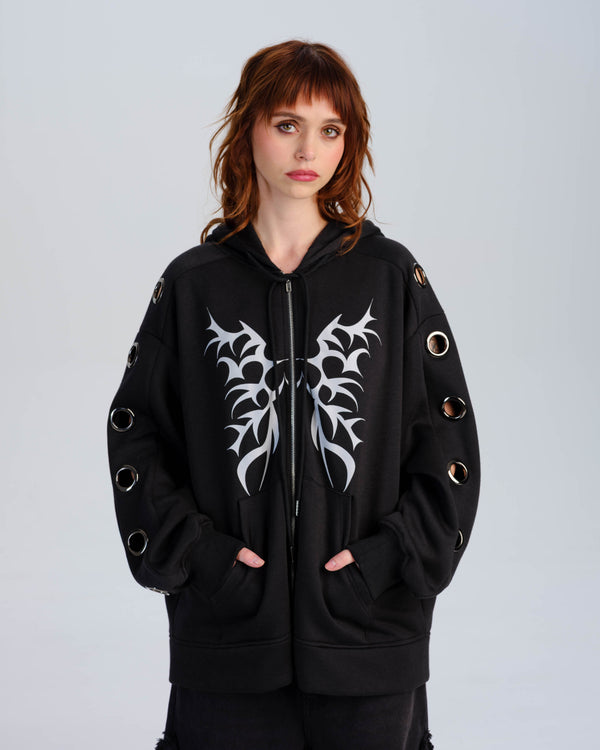 Fallen Eyelet Hoodie