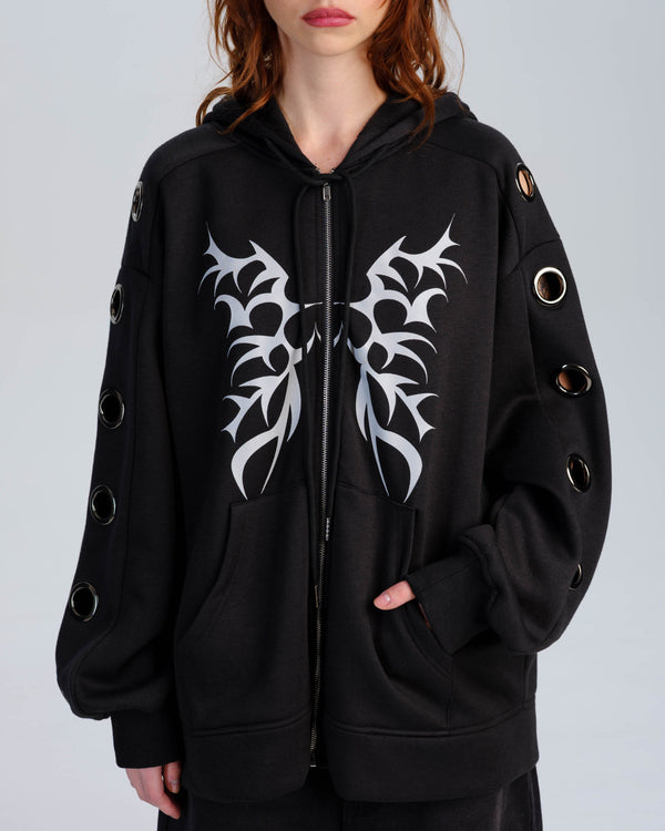 Fallen Eyelet Hoodie