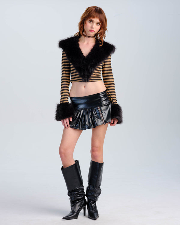 Jaded Faux Fur Top