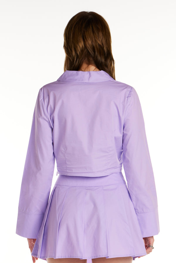 Twist Poplin Crop Top