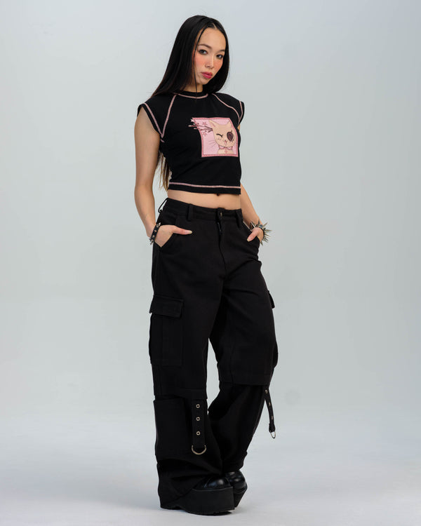 Pretty Damage x op0ppet Raglan Tee