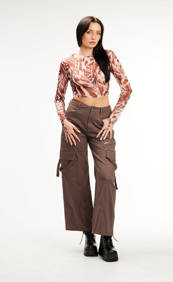 Sheer Long Sleeve Top