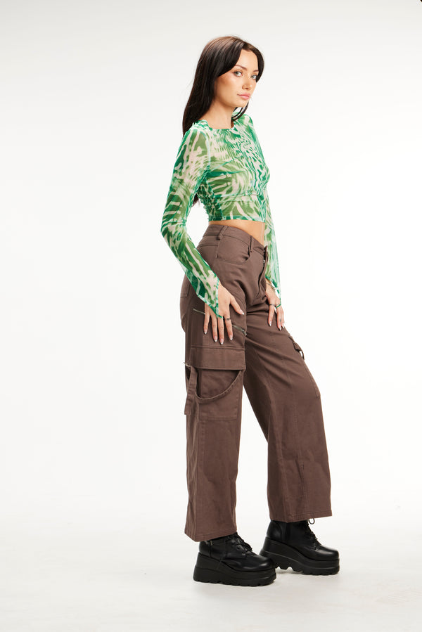 Sheer Long Sleeve Top