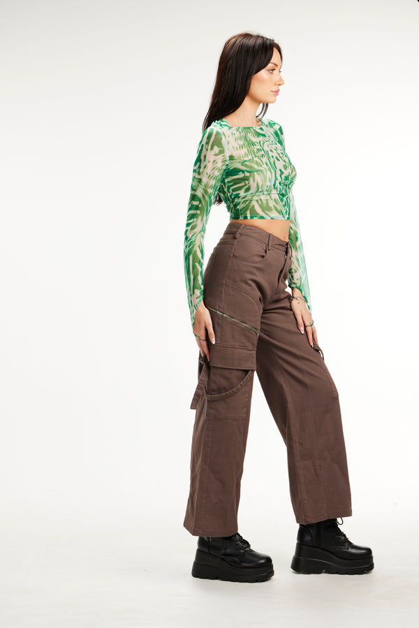 Sheer Long Sleeve Top