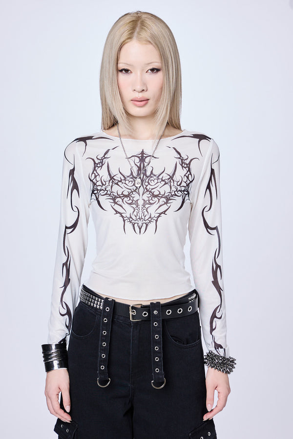 Omen Mesh Top - White