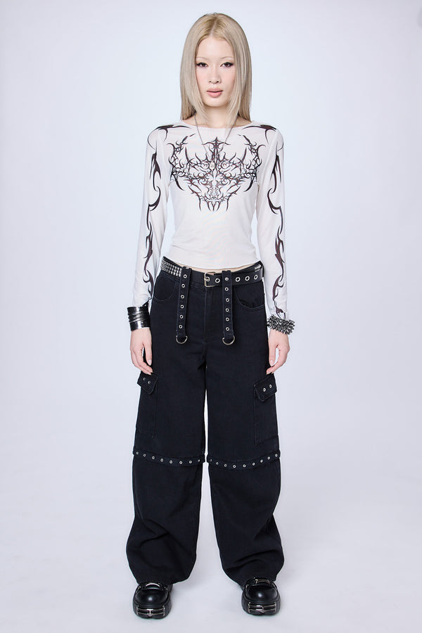 Omen Mesh Top - White
