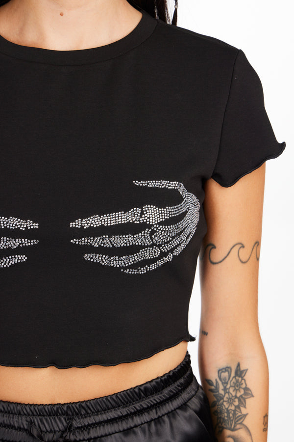 Hands-On Rhinestone Baby Tee