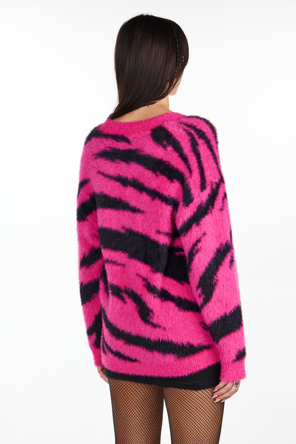 Electric Fuzzy Knit Sweater