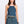 Distressed Denim Halter Top - Blue