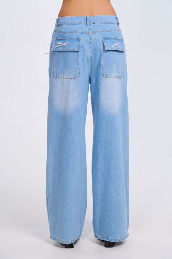 Dainty Bow Denim Jeans