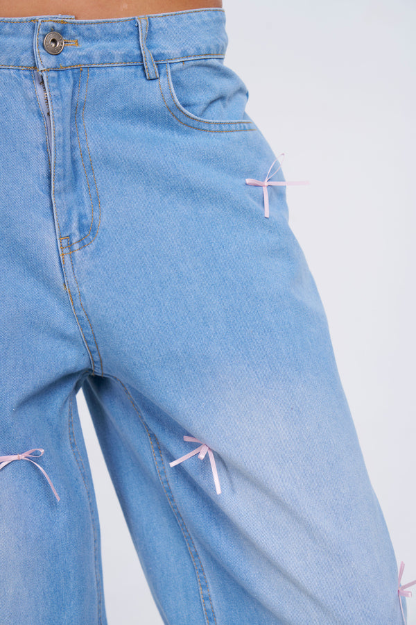 Dainty Bow Denim Jeans