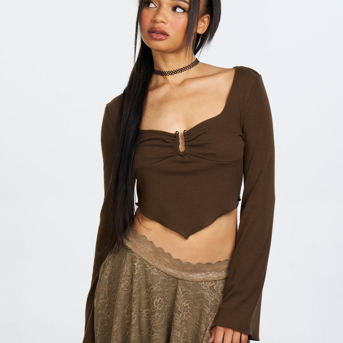 Pixie Top - Brown – Pretty Damage