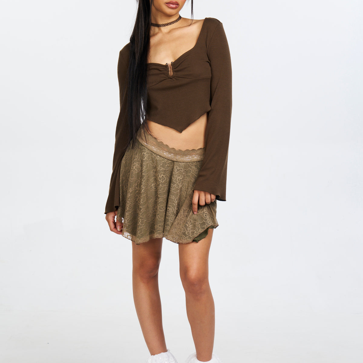 Pretty Damage Models Pixie Top - Brown – Pretty Damage