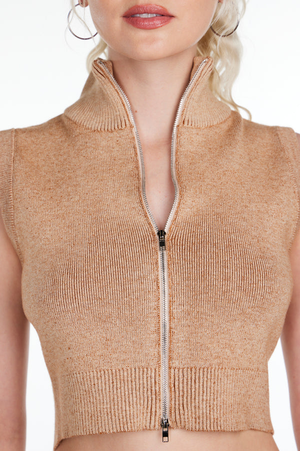 Double Zip Sweater Vest