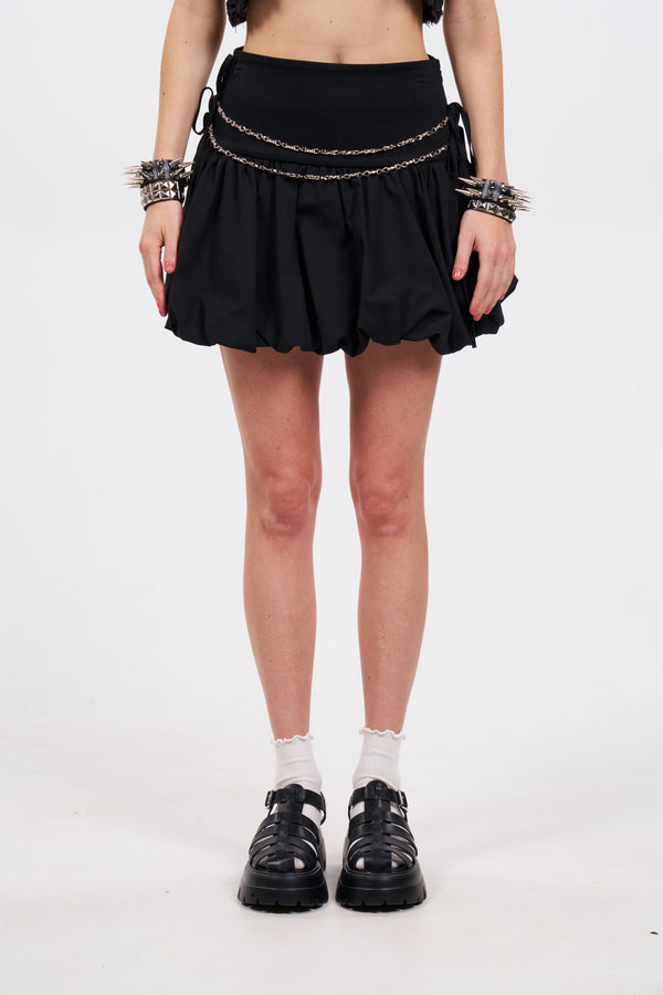 Chained Up Bubble Hem Skirt