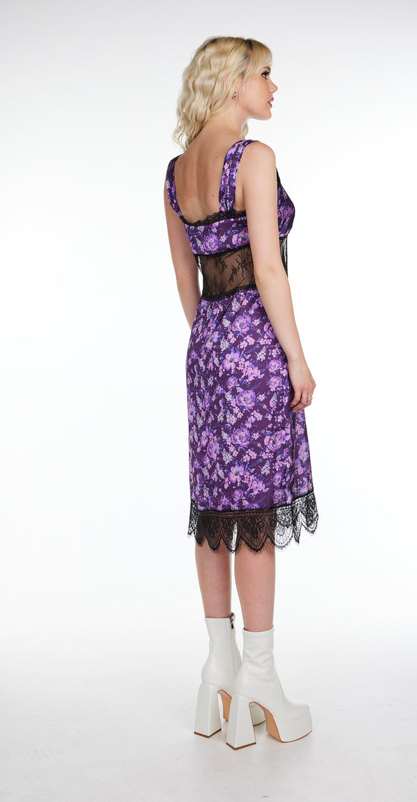 Floral Purple Haze Midi Dress