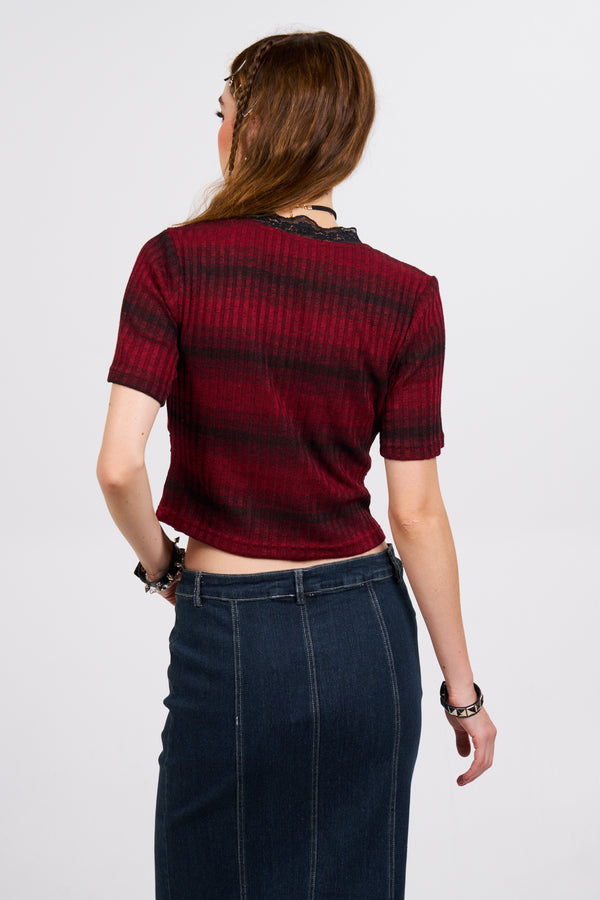 Rose Spatial Top - Red