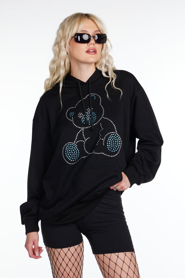 Rhinestone Teddy Hoodie