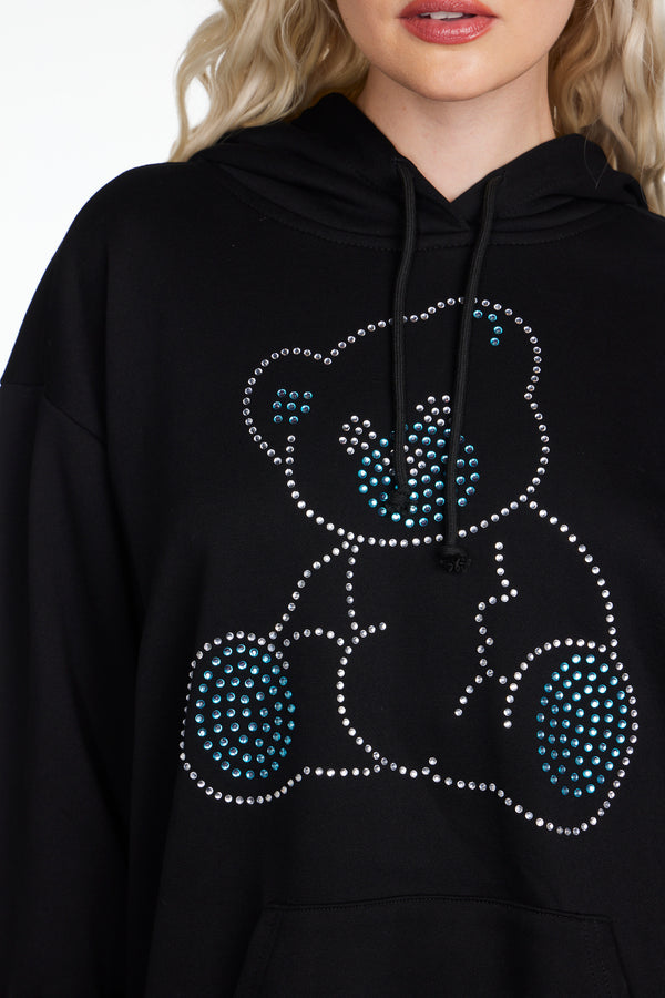 Rhinestone Teddy Hoodie