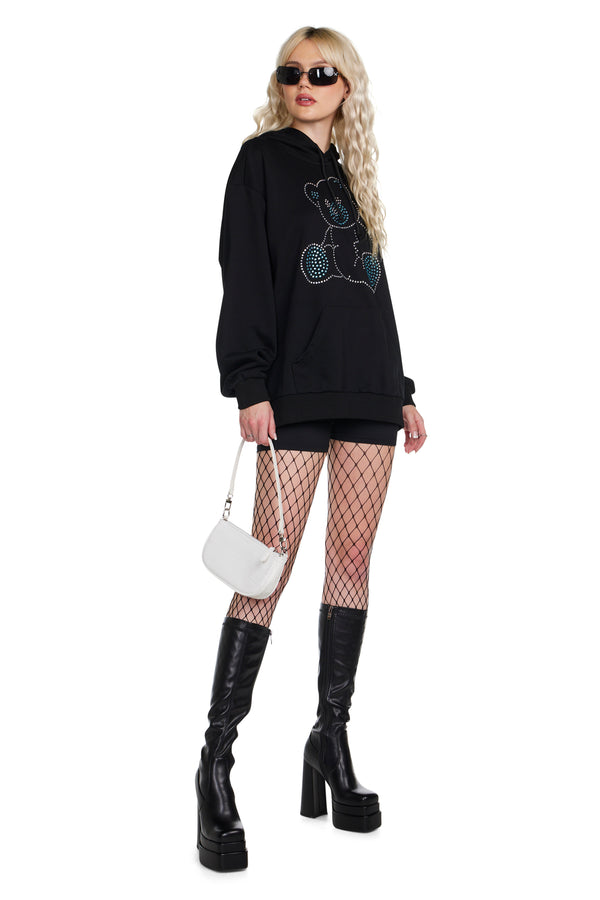 Rhinestone Teddy Hoodie