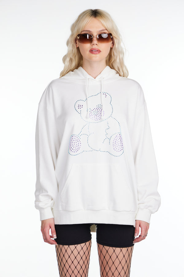 Rhinestone Teddy Hoodie