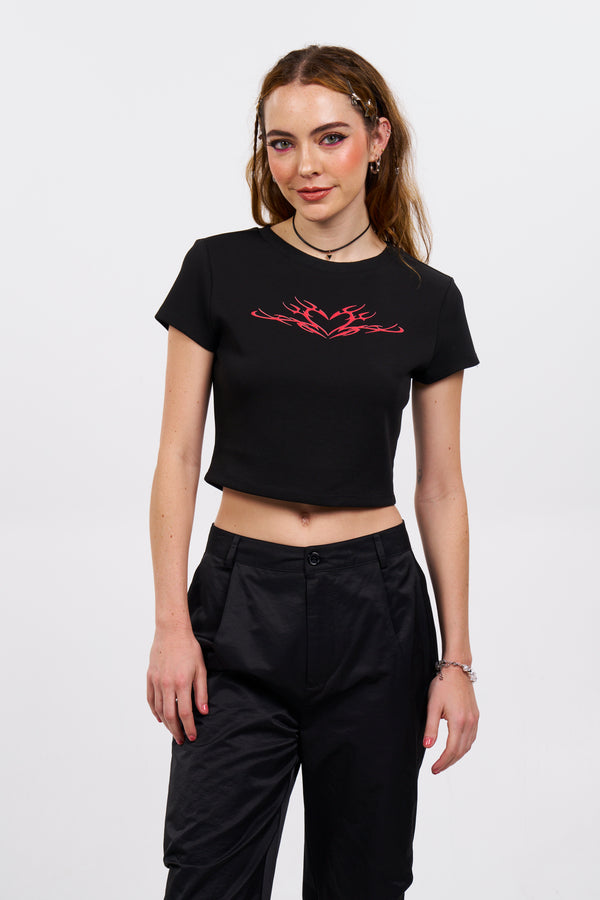 Cyber Heart Baby Tee