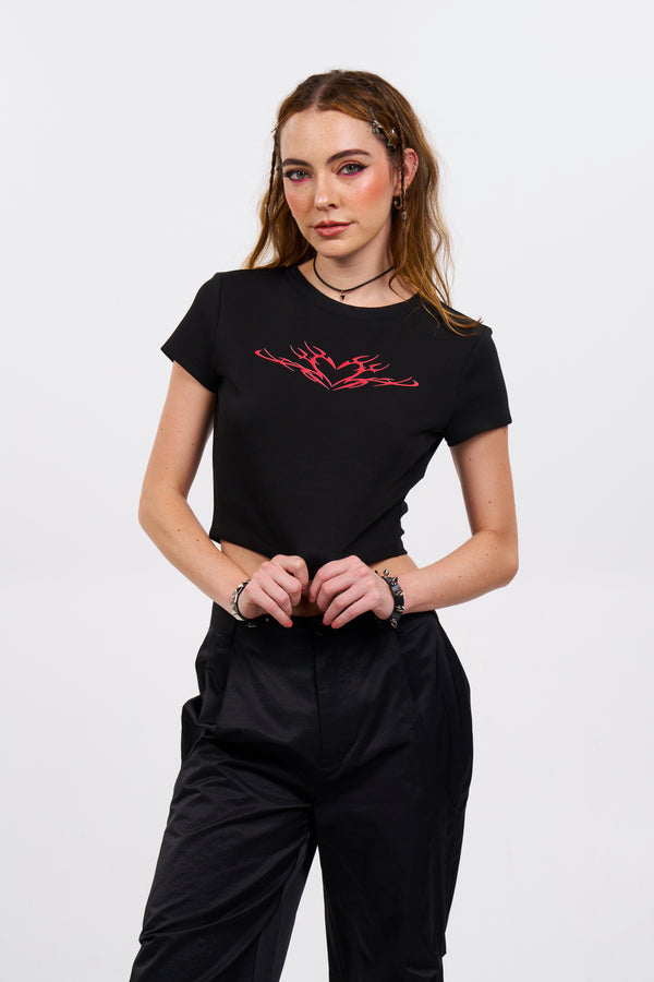 Cyber Heart Baby Tee