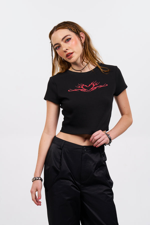 Cyber Heart Baby Tee