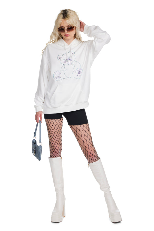 Rhinestone Teddy Hoodie