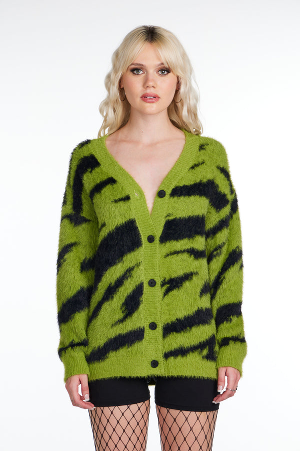 Electric Fuzzy Knit Sweater