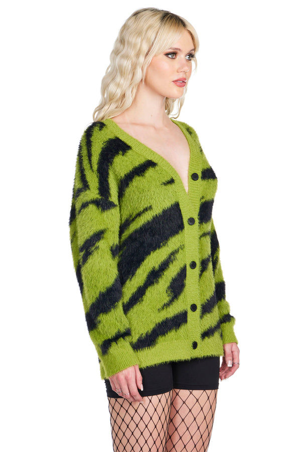 Electric Fuzzy Knit Sweater