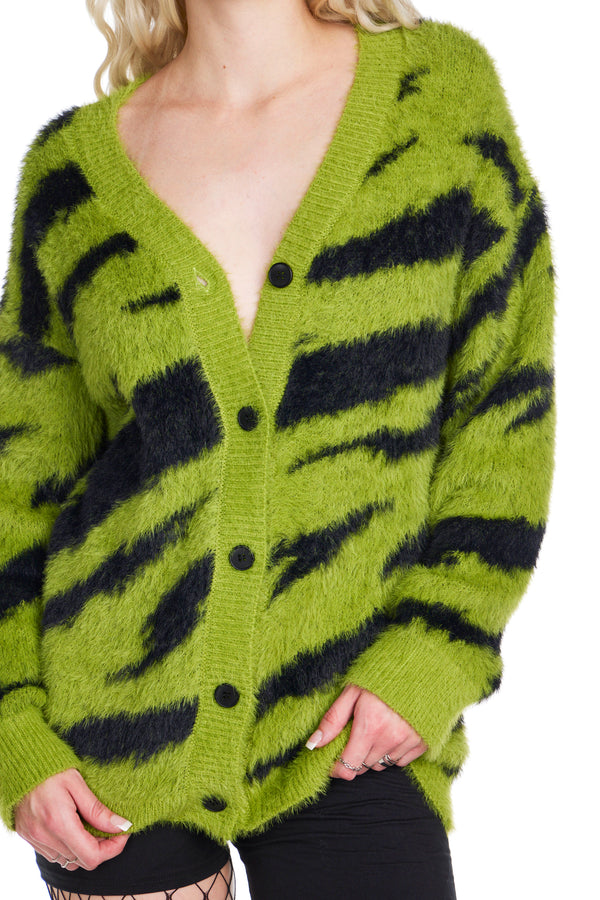 Electric Fuzzy Knit Sweater