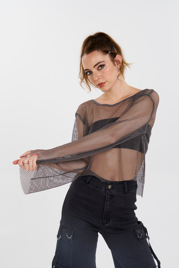 Seeing Into Me Fishnet Top