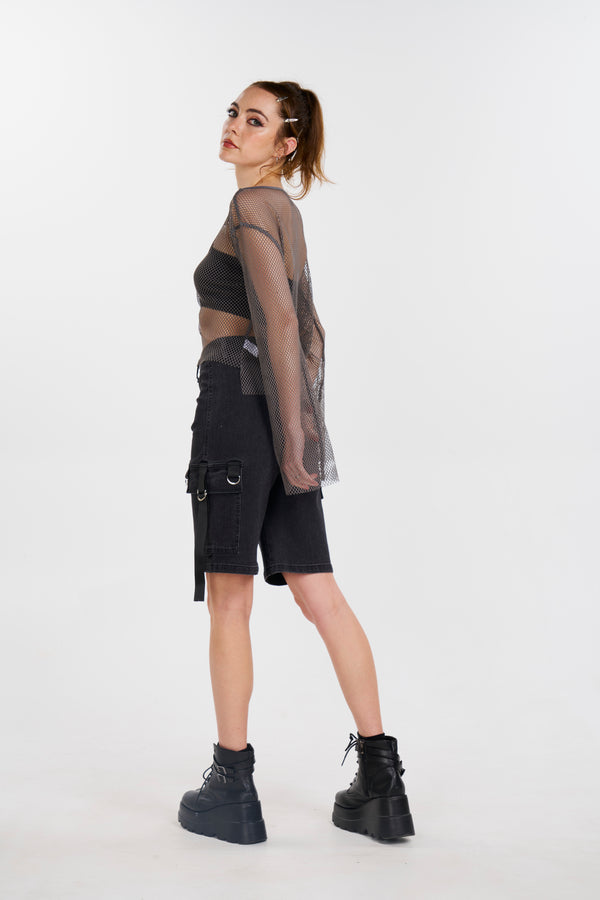 Tether Me Up Jorts - Black