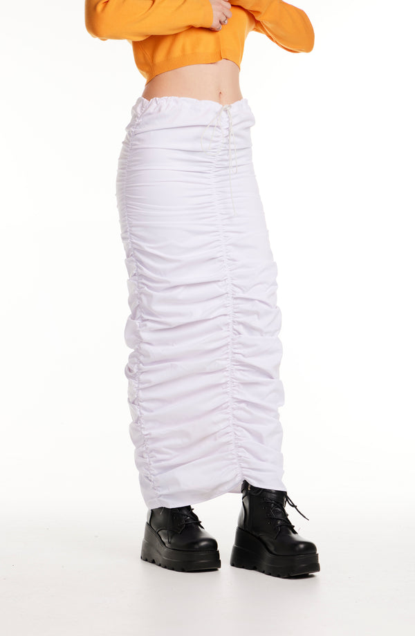 Ruched Parachute Skirt