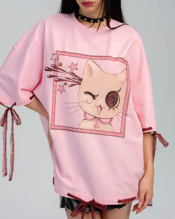 Pretty Damage x op0ppet Oversized Tee