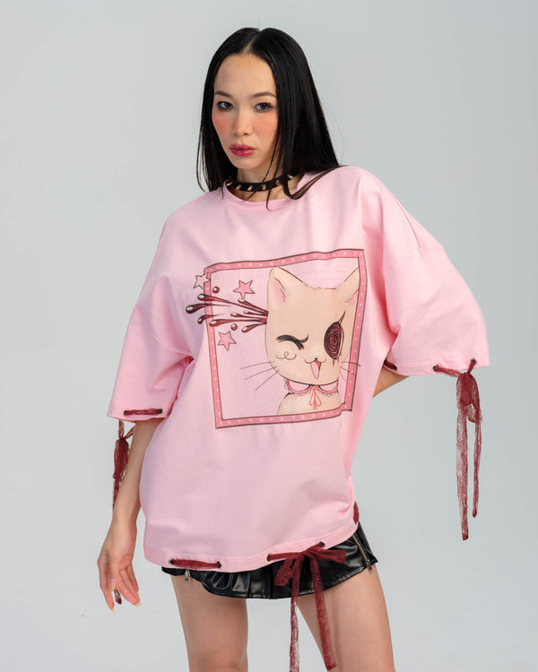 Pretty Damage x op0ppet Oversized Tee