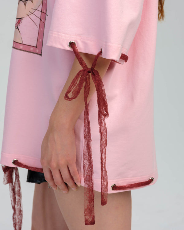 Pretty Damage x op0ppet Oversized Tee